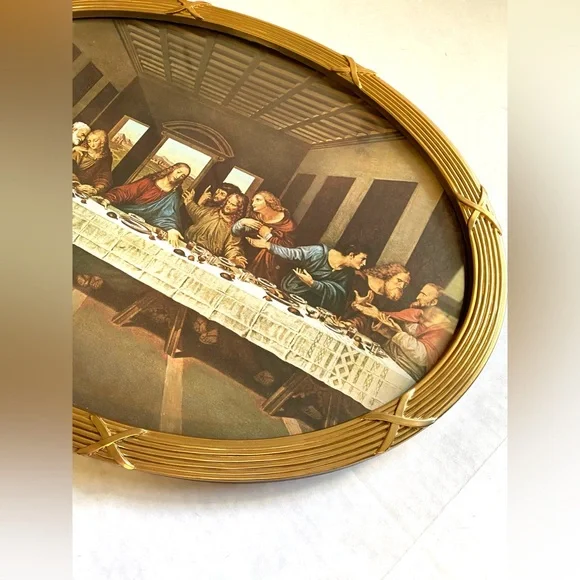 Last Supper Leonardo DaVinci Framed Oval Print - Picture 3 of 7